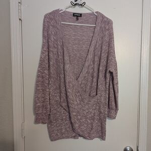 Express Women's Sweater in Heathered Purple